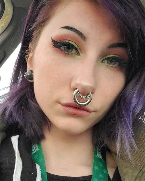 cute septum piercing|septum piercing on girly girls.